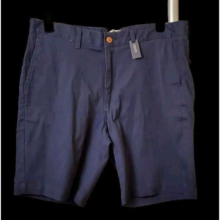 Rainforest Men's Navy Blue Comfort Stretch Shorts, 9" Inseam, Size 36, Nwt